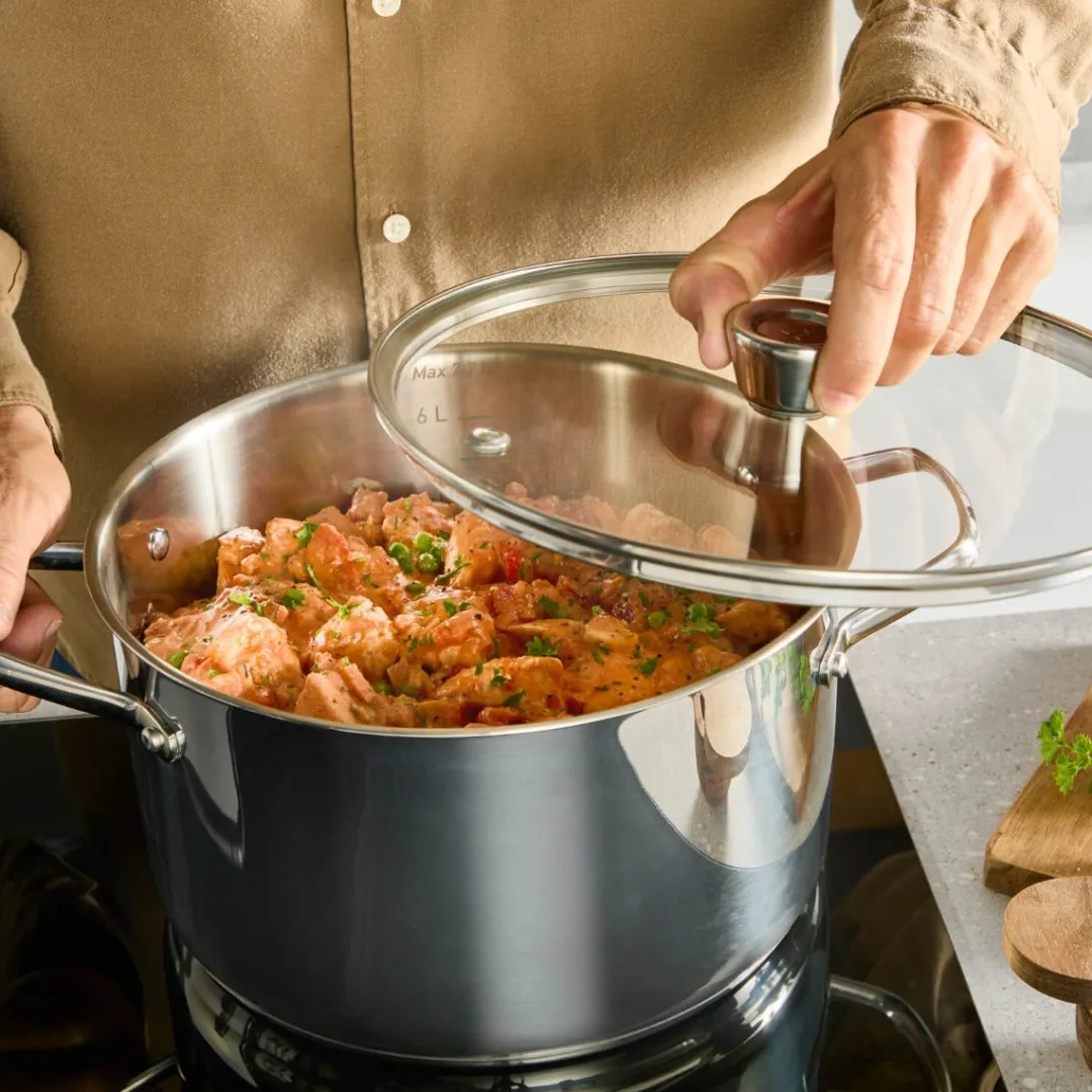 Garnek wysoki z pokrywką TEFAL Emotion+ 7,7 l 26 cm