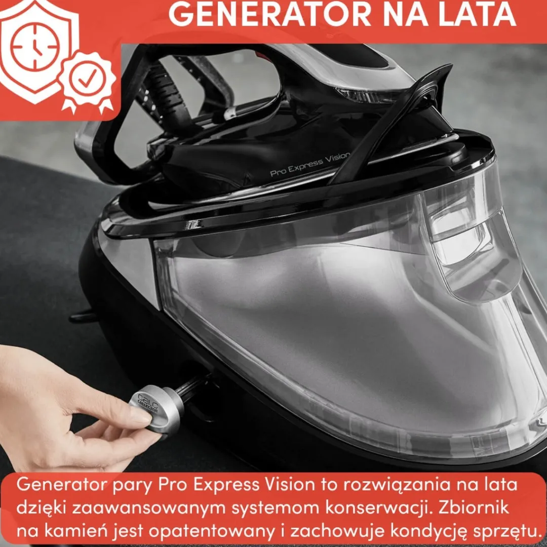 Generator pary, Tefal Pro Express Vision, 180 g/min, 9 bar, cichy