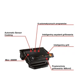 Grill elektryczny TEFAL OPTIGRILL+ SNACKING&BAKING GC7148