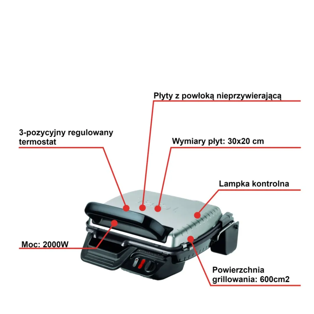 Grill elektryczny TEFAL ULTRACOMPACT 600 GC3050