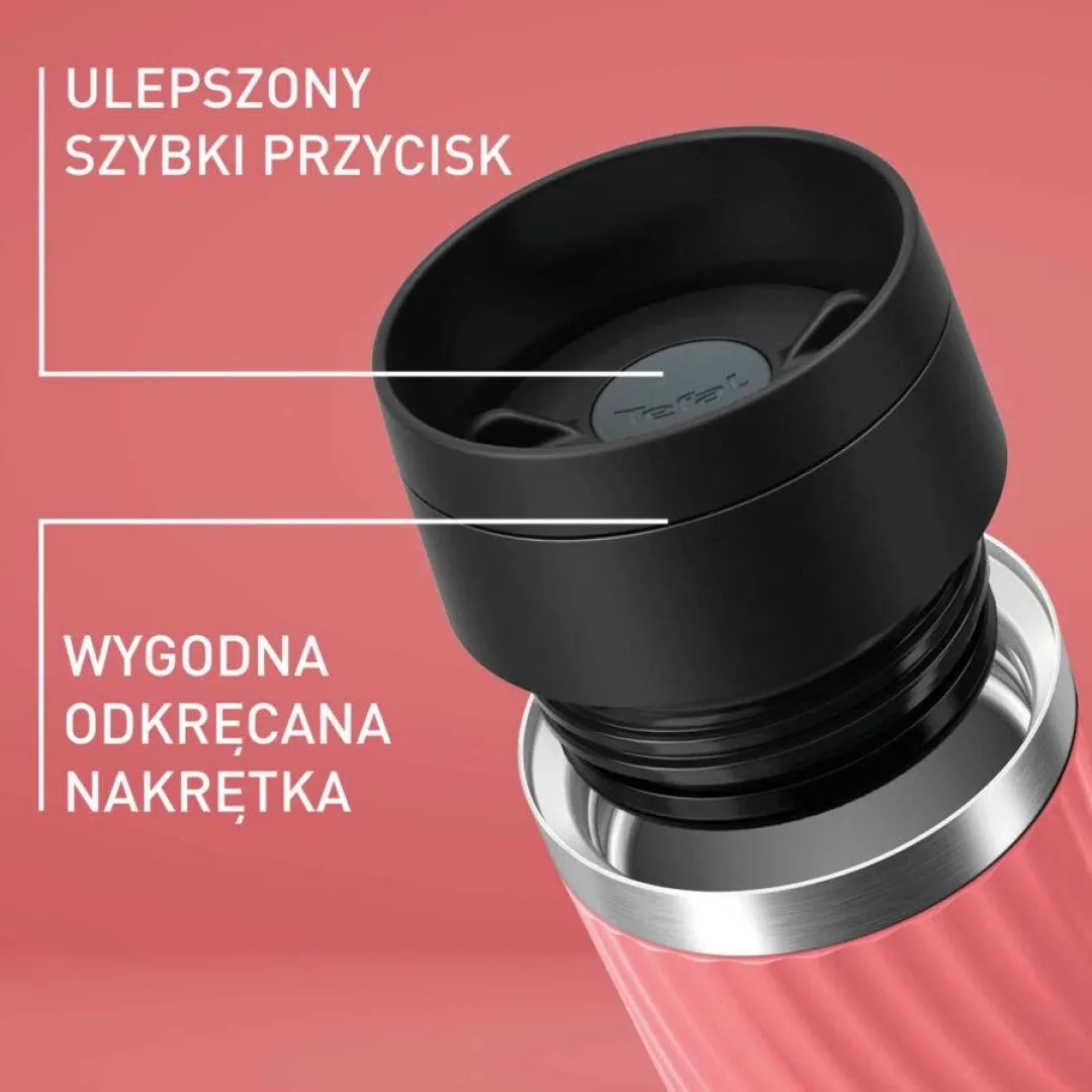 Kubek termiczny TEFAL Classic Twist 0.36L różowy