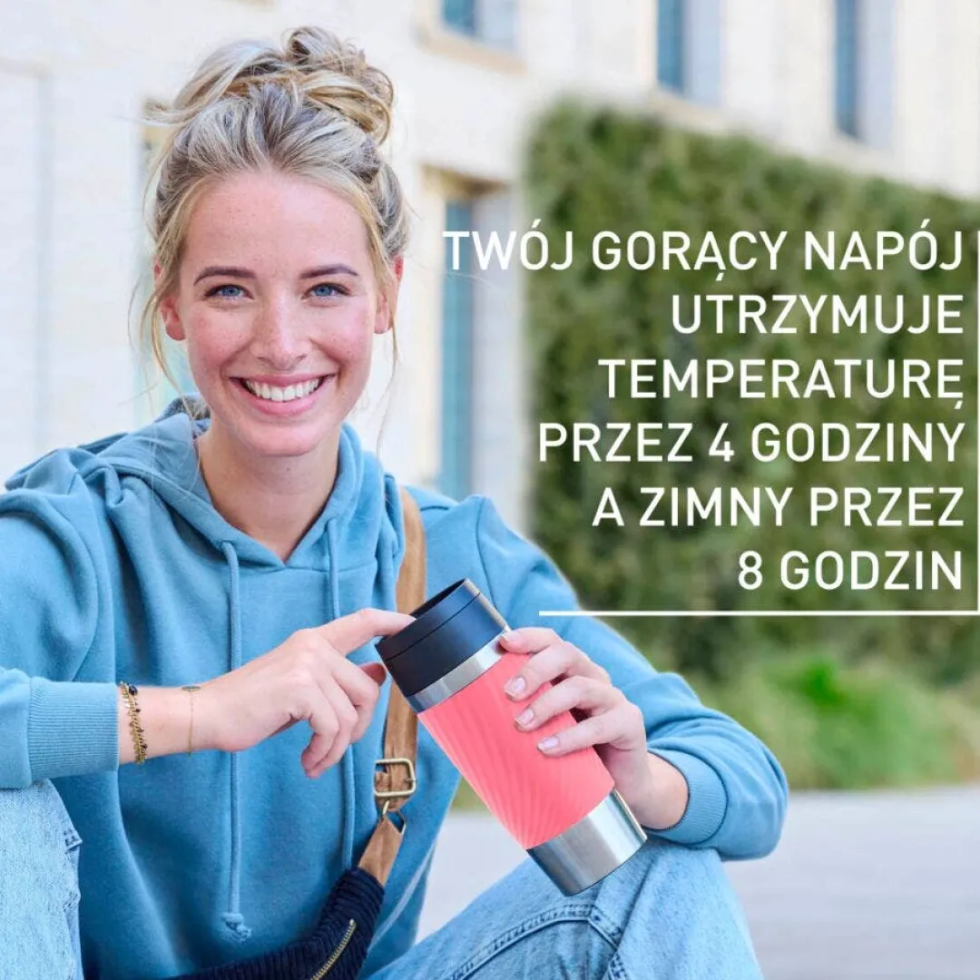 Kubek termiczny TEFAL Classic Twist 0.36L różowy