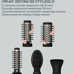 Lokówko-suszarka Rowenta Brush Activ, koncentrator, czarna