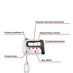 Mikser TEFAL PREP'MIX+ HT462138