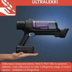 Odkurzacz bezprzewodowy, Tefal X-Pert 7.60, 140 W, 45 min, lekki