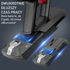 Odkurzacz bezprzewodowy, Tefal X-Force Flex 15.60, 245 AW, 160 min, mopowanie, 2 baterie
