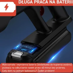 Odkurzacz bezprzewodowy, Tefal X-Force Flex 13.60, 150 AW, 60 min, aktywne mopowanie