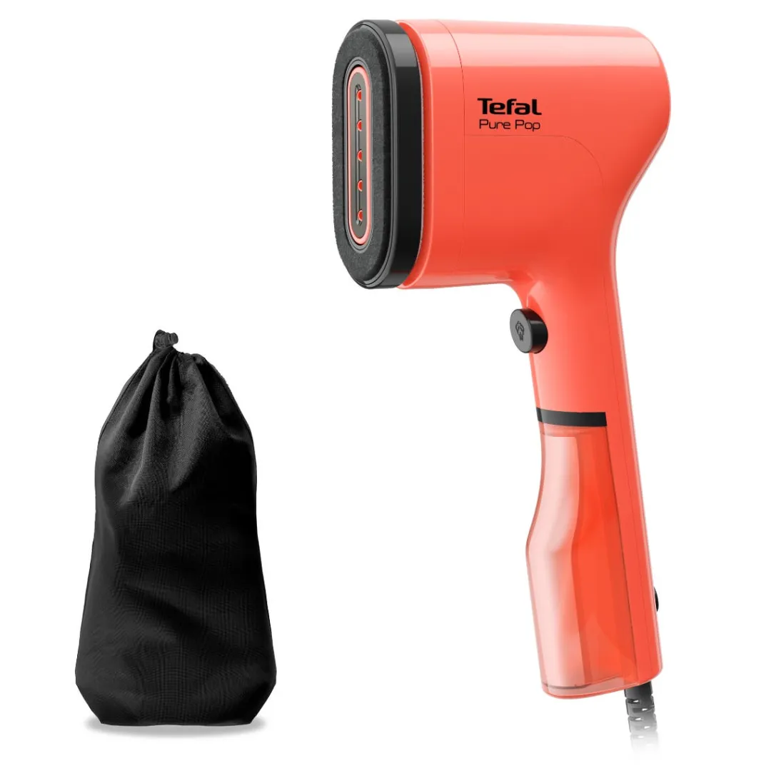 Parownica do ubrań, Tefal Pure Pop, kompaktowa, 1300 W, czerwona