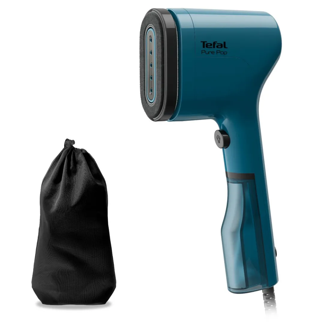Parownica do ubrań, Tefal Pure Pop, kompaktowa, 1300 W, granatowa