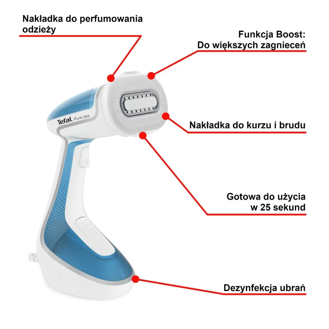 Parownica do ubrań, Tefal Pure Tex, 1700 W, do perfum
