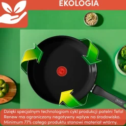 Patelnia ceramiczna TEFAL RENEW BLACK 28 cm