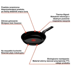 Patelnia ceramiczna TEFAL RENEW BLACK 20cm