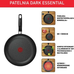 Patelnia do naleśników Tefal Dark Essential 25 cm