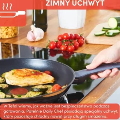 Patelnia głęboka TEFAL DAILY COOK 24cm + pokrywka