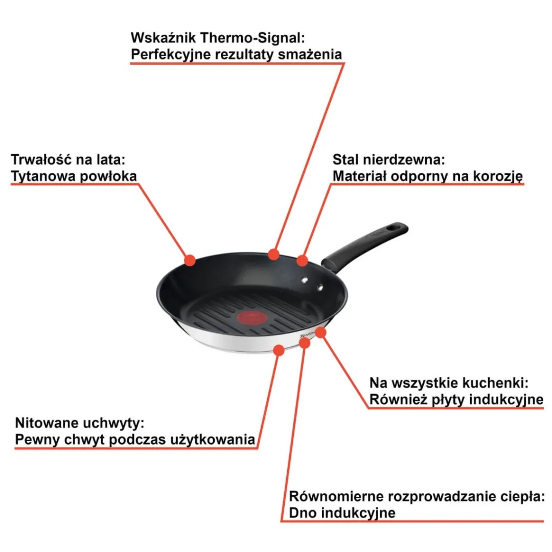 Patelnia grillowa TEFAL DUETTO+ 26cm