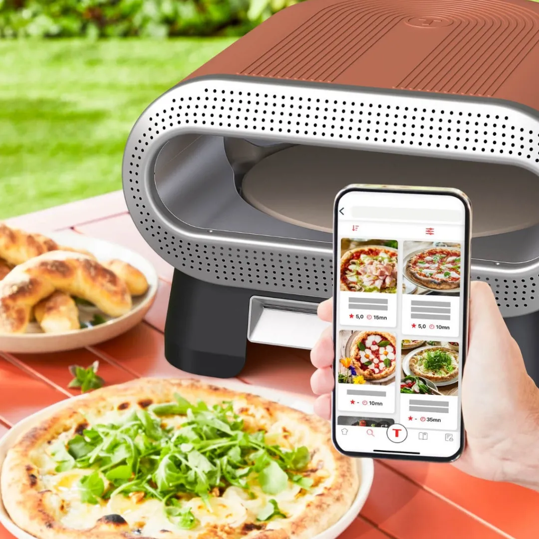 Piec do pizzy elektryczny TEFAL Pizza Pronto JM600TE0 obrotowy kamień 2600W