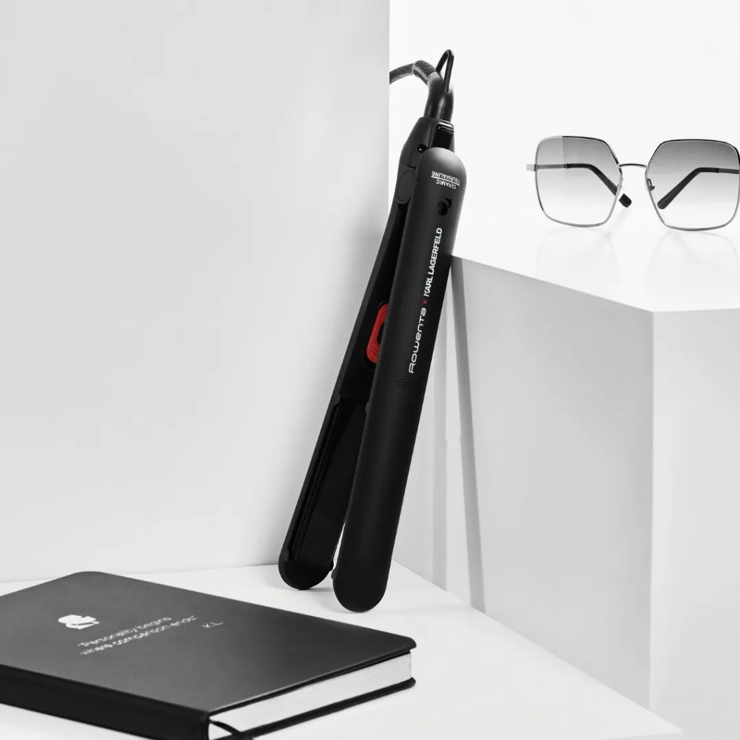 Prostownica do włosów, Rowenta x Karl Lagerfeld, ceramiczna, ruchome płytki