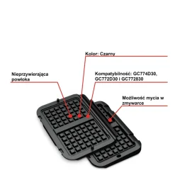 Płyty do gofrów do grilla Tefal Optigrill XA730810
