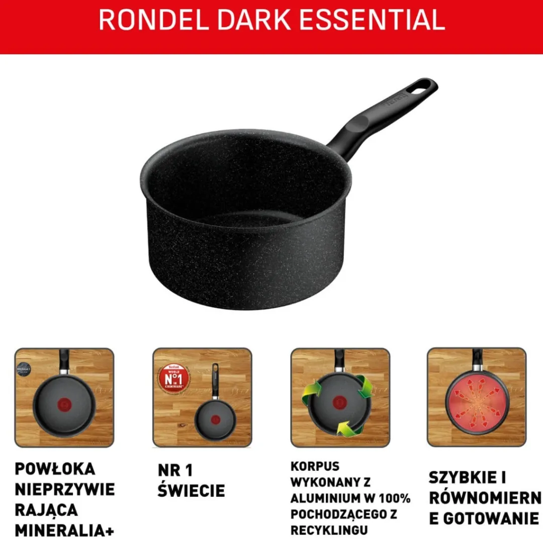 Rondel Tefal Dark Essential 18 cm