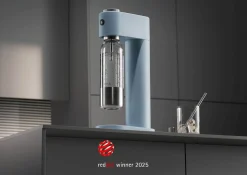 Saturator do wody gazowanej WMF Element One stalowy niebieski butelka 750ml