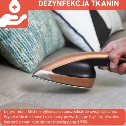 Stacja do prasowania, Tefal Ixeo Power, mocna, prasowanie w pionie, lekka