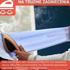 Stacja do prasowania, Tefal Ixeo Power, mocna, prasowanie w pionie, lekka