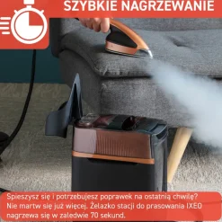 Stacja do prasowania, Tefal Ixeo Power, mocna, prasowanie w pionie, lekka