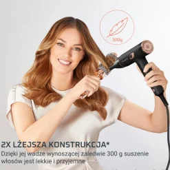 Suszarka do włosów, Rowenta Nano, kompaktowa, jonizacja, 3 poziomy