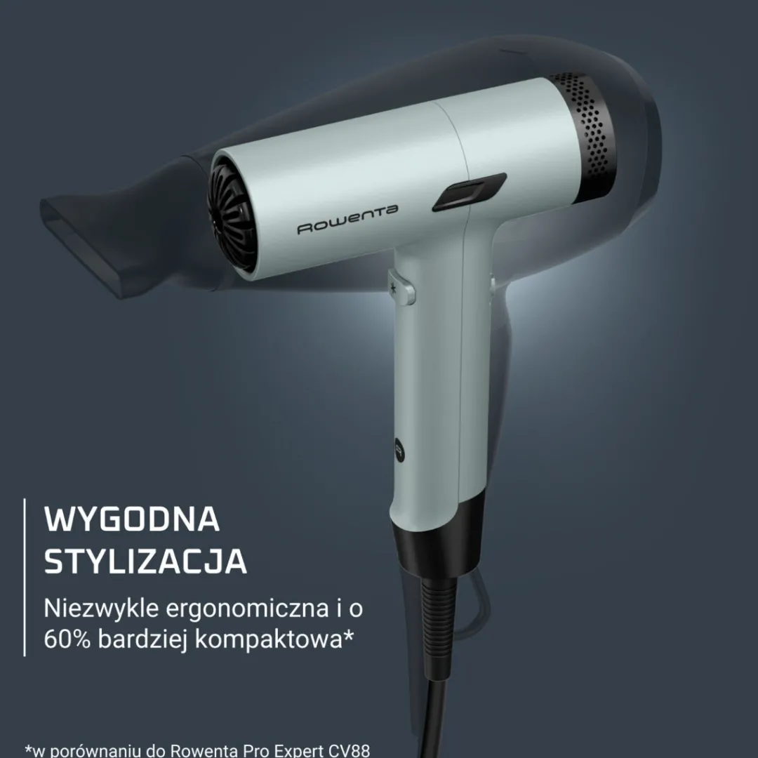 Suszarka do włosów Rowenta Tiny, jonizacja, dyfuzor, mała