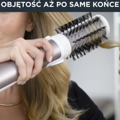Suszarko-lokówka, Rowenta Brush Activ, różowe złoto, obrotowa, ceramiczna