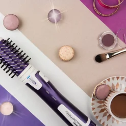 Suszarko-lokówka, Rowenta Brush Activ, fioletowa, obrotowa, ceramiczna