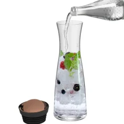 Szklana karafka WMF Basic 1l z miedzianym korkiem
