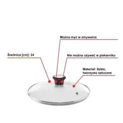 Szklana pokrywka TEFAL 24cm