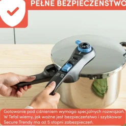 Szybkowar TEFAL SECURE TRENDY 8L + koszyk