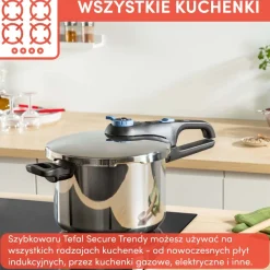 Szybkowar TEFAL SECURE TRENDY 8L + koszyk
