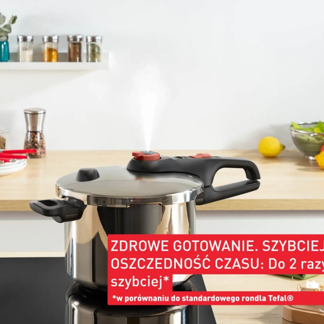 Szybkowar TEFAL SECURE TRENDY 6 L z Zestawem Ingenio Emotion