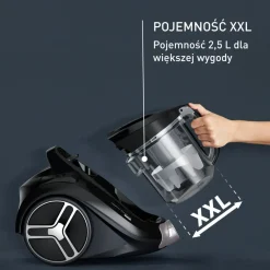 Tefal Compact Power XXL, odkurzacz bezworkowy, 750W, 3-stopniowa filtracja, 2,5 l