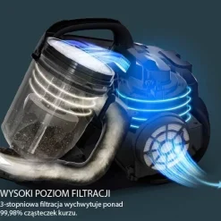 Tefal Swift Power Cyclonic, odkurzacz bezworkowy, 900 W, dla alergików, 1,5 l