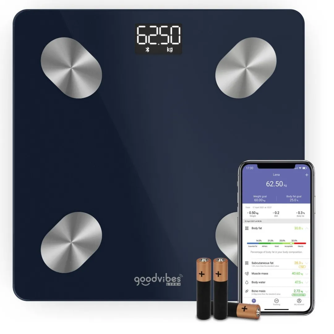 Waga łazienkowa Tefal Goodvibes Life+ 2.0, analityczna, aplikacja