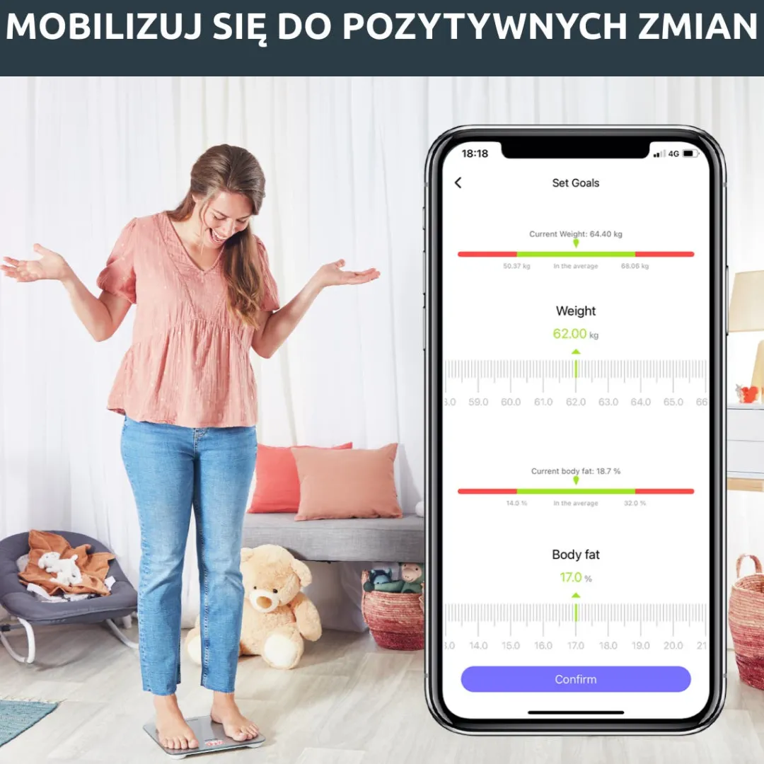 Waga łazienkowa Tefal Goodvibes Life, analityczna, aplikacja