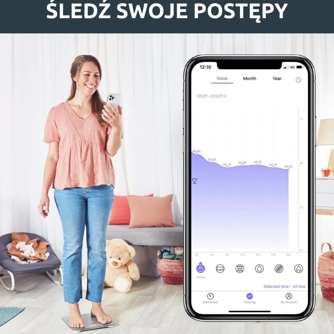 Waga łazienkowa Tefal Goodvibes Life, analityczna, aplikacja