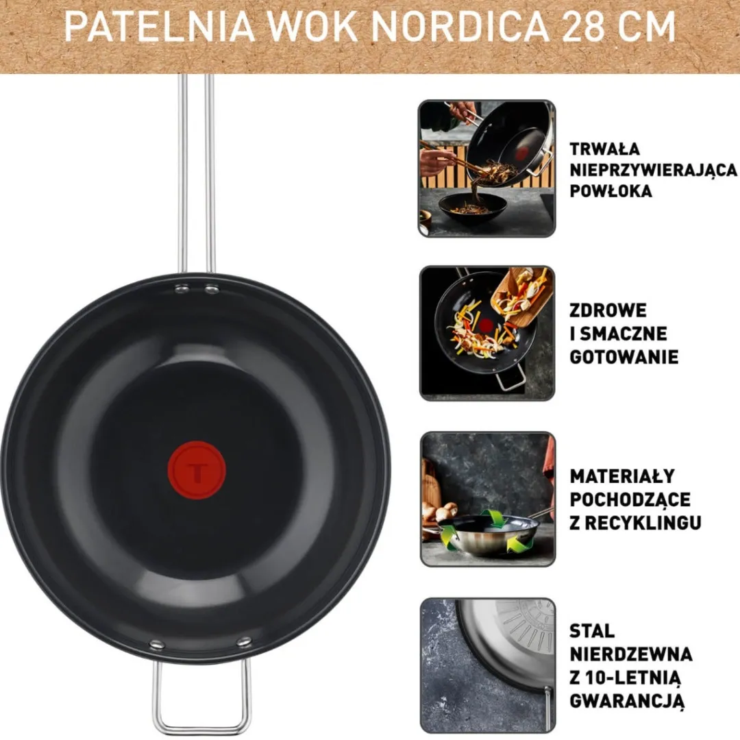 Wok TEFAL Nordica 28cm