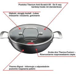 Wok TEFAL UNLIMITED 26cm + pokrywka
