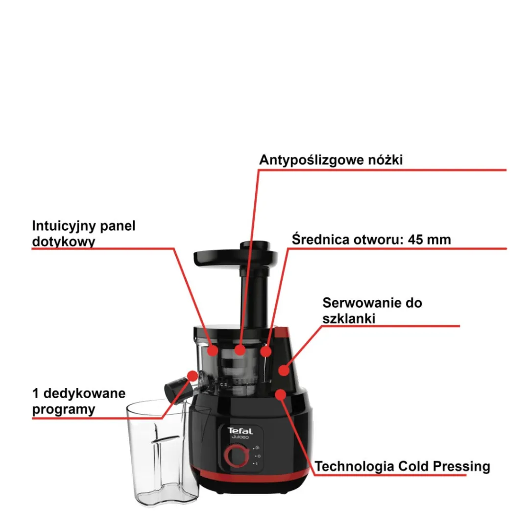 Wyciskarka wolnoobrotowa TEFAL JUICEO ZC150838