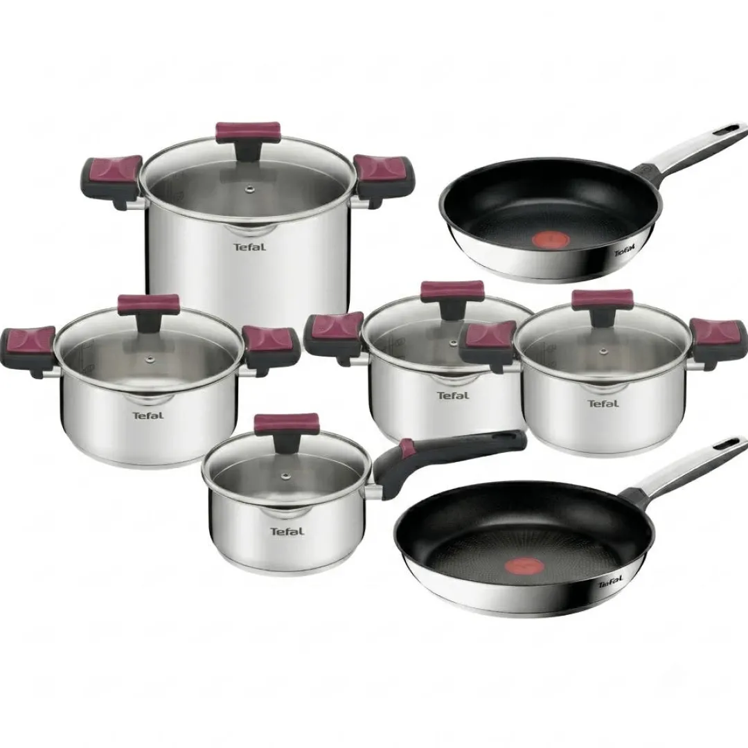 Zestaw garnków i patelni TEFAL Cook&Clip Emotion 12 el.