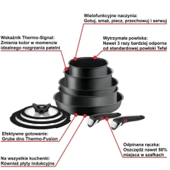 Zestaw garnków i patelni TEFAL INGENIO ULTIMATE - 10 elementów