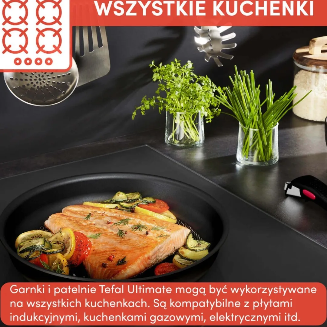 Zestaw garnków i patelni TEFAL INGENIO ULTIMATE - 12 elementów