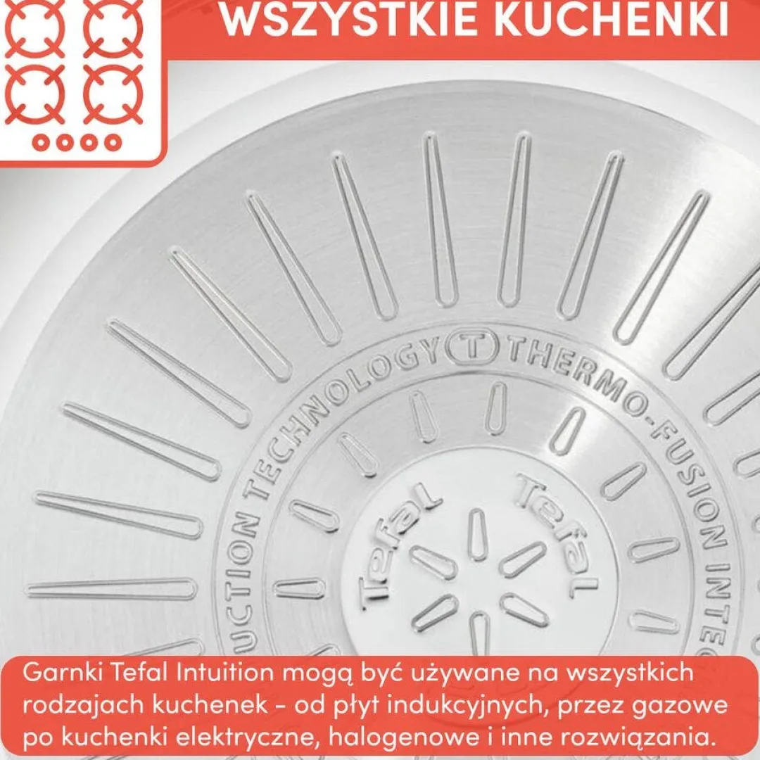 Zestaw garnków i patelni TEFAL Intuition 12 el.