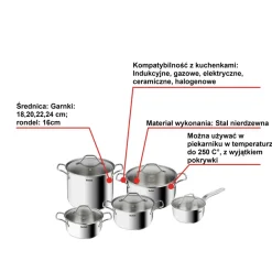 Zestaw garnków i patelni TEFAL Intuition 12 el.