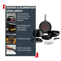 Zestaw garnków i patelni Tefal Ingenio Excellence+ 13 el. FusionCore